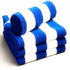 30x60 Towels N More 12 Cabana Striped Printed Beach/Pool/Bath Towel Ring Spun Cotton 9 lbs