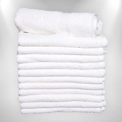 Nouvelle Legende Catalina Hand Towel, 27 inch x 16 inch, White, 12 Pack