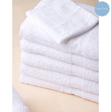 12 Pack Premium 15x25 Small Hand Towel 2.25 lbs Premium Cotton Loops  Blended Gym Towels Salon Towels White