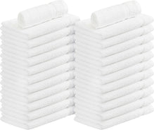 VOOVA & MOVAS White Hand Towels 2-Pack - 15x25" 100% Cotton 400GSM With Black Trim