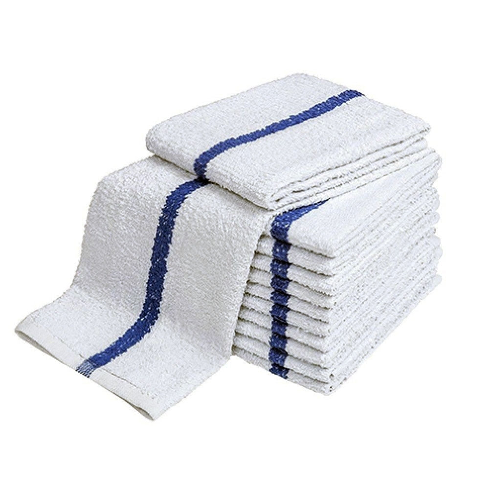 Nouvelle Legende 14 x 18in Ribbed Bar Mop Microfiber Towels (12 Pack) Blue
