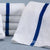 12 Pack 24x48 Premium 16s Cotton Blended Blue Center Stripe Pool Towels 8 lbs