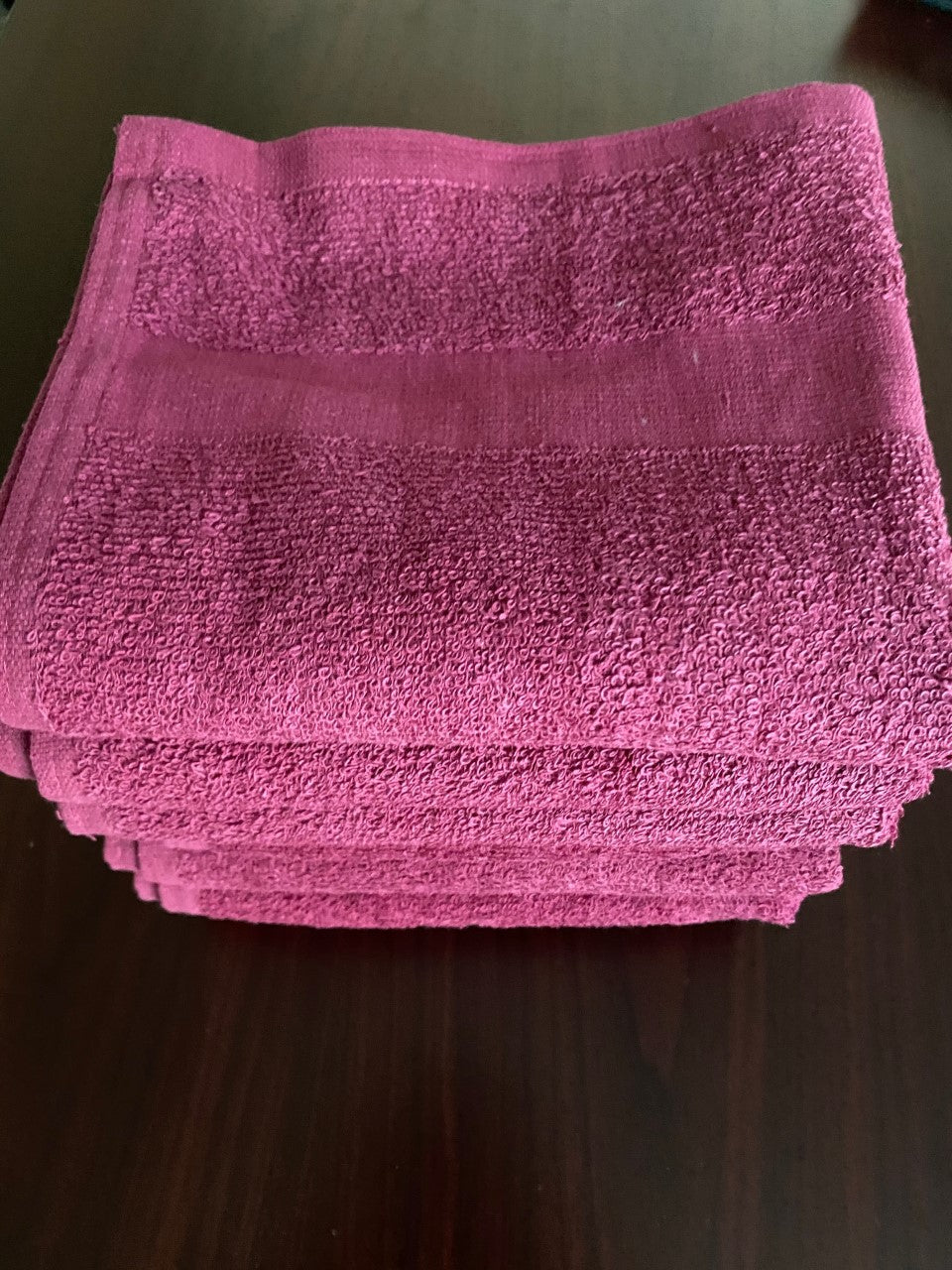 12 Pack 16”x28” Bleach Proof Hand Towel 3 lb Burgundy