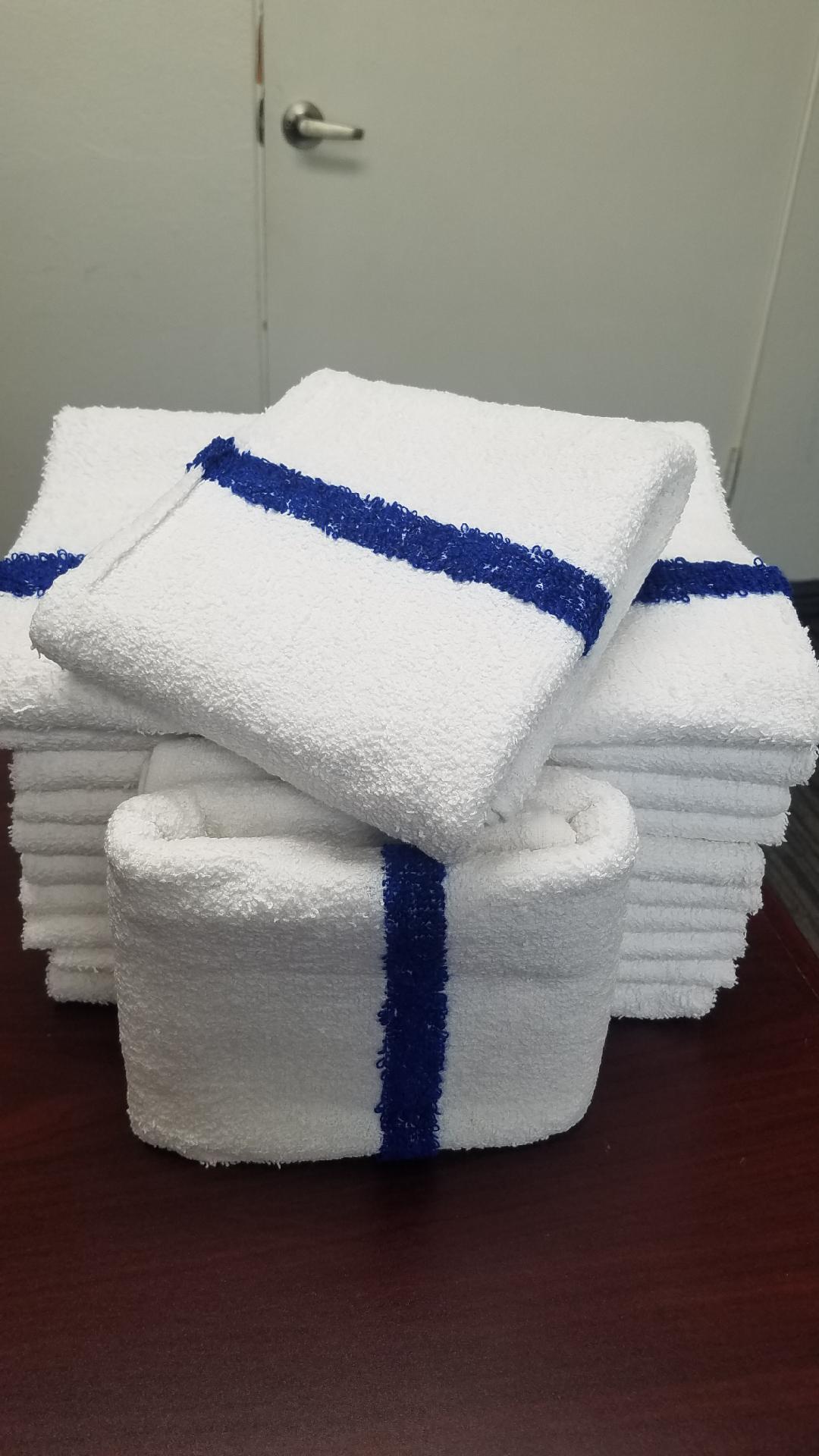 Resort Striped Pool Towel, Navy - Standard Textile Home